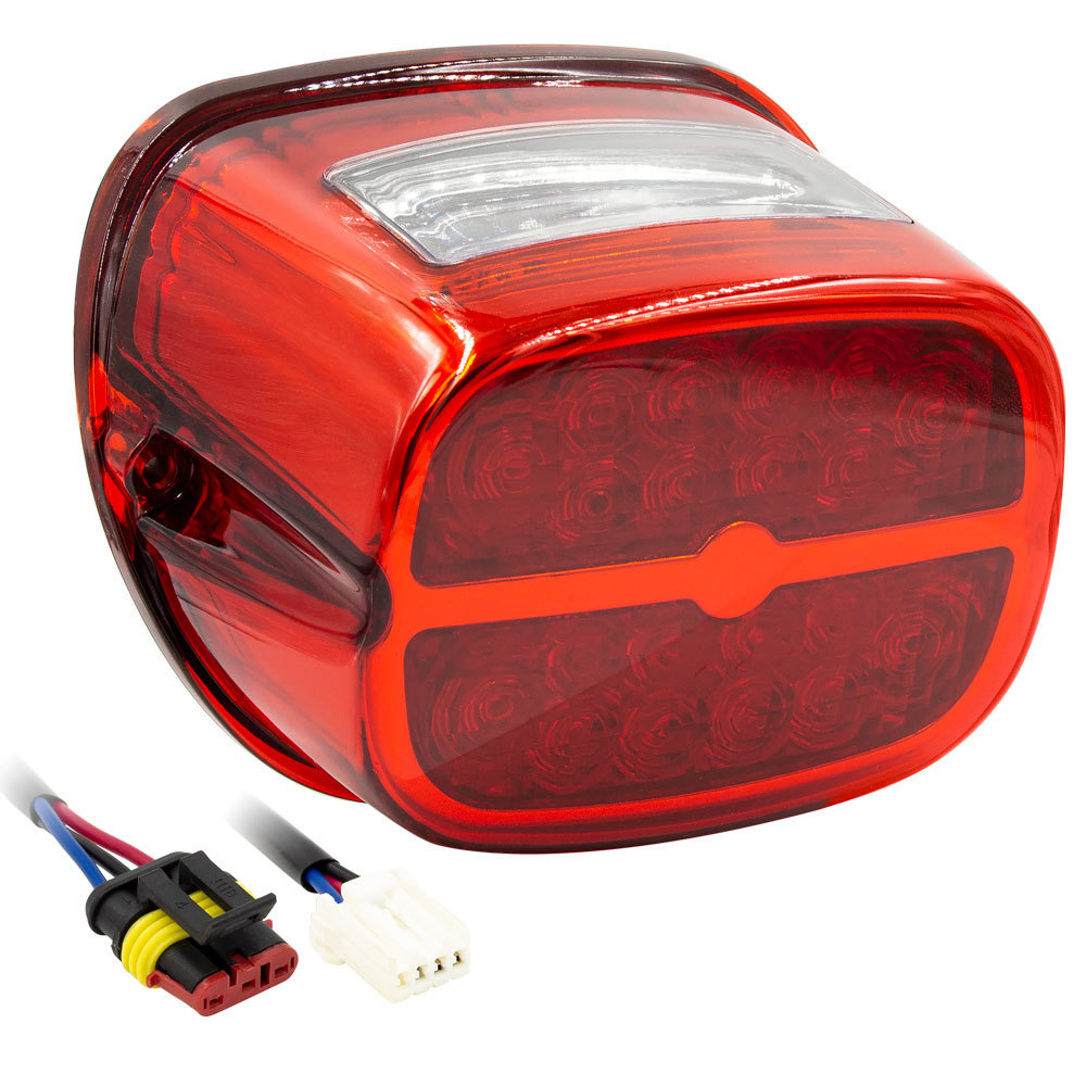 Red OE Style LED Replacement Tail Light  - Harley Davidson 1999-2009