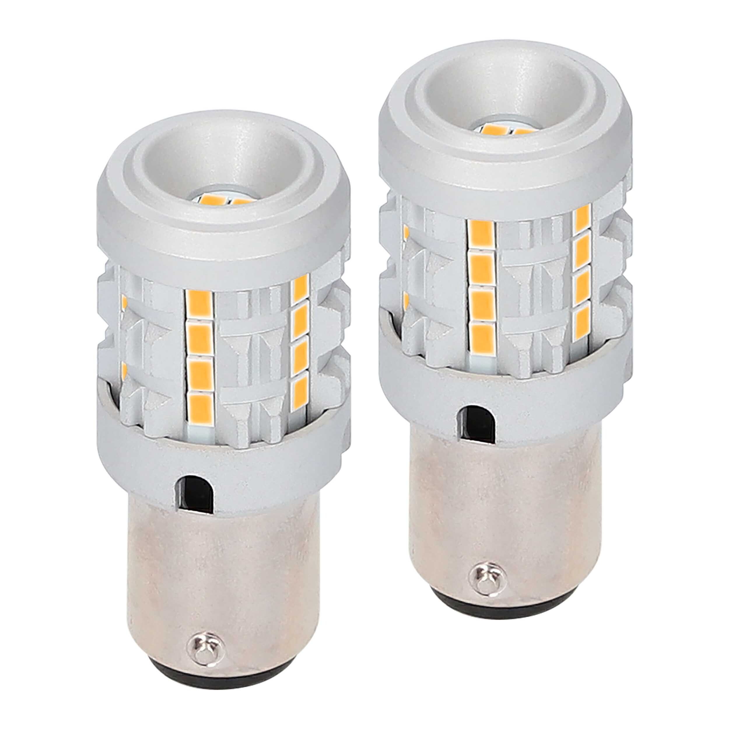 1156 Amber Bulbs with Integrated Internal CANBUS System - 2-Pack