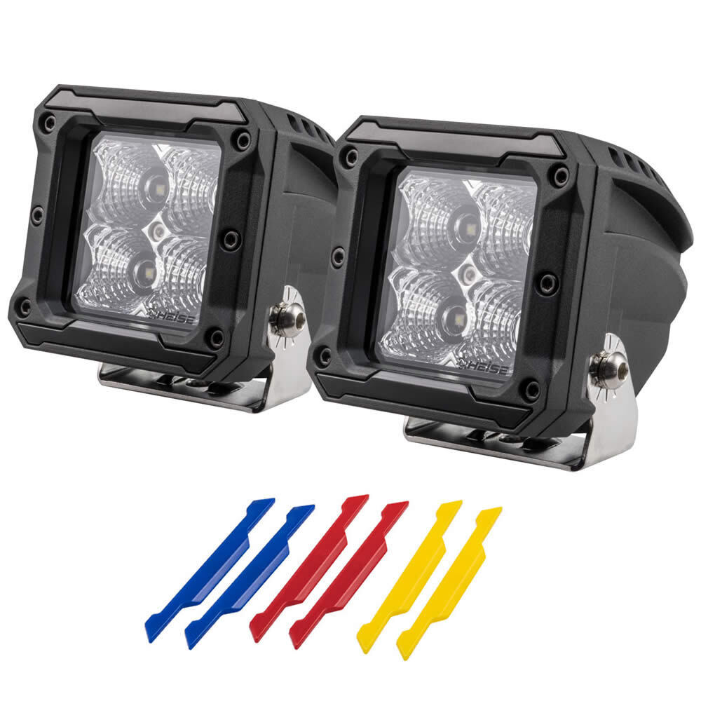 High Output Cube Light - 3 Inch, 4 LED, 2-Pack with Harness