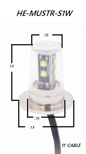 White LED Strobe Light Bulb - 8 LED