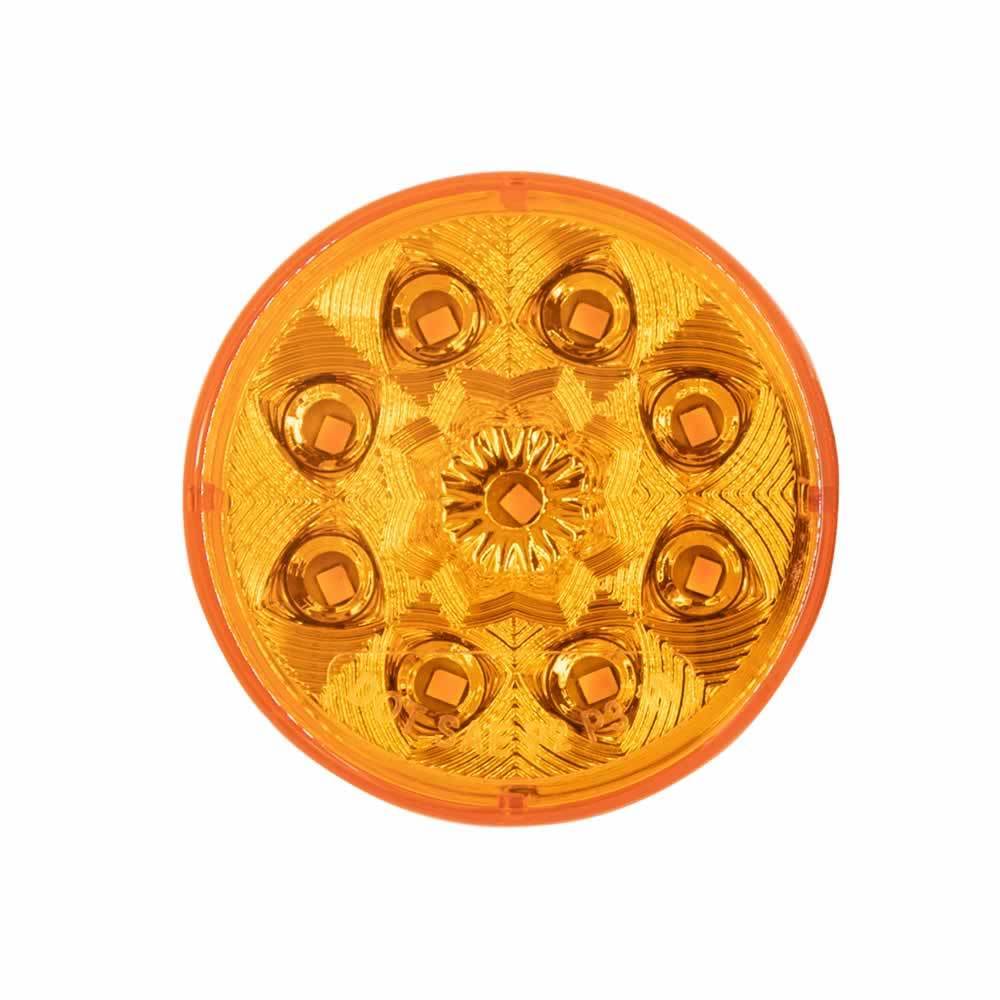 Round Amber Marker/Clearance Light - 2.5 Inch, 9 LED