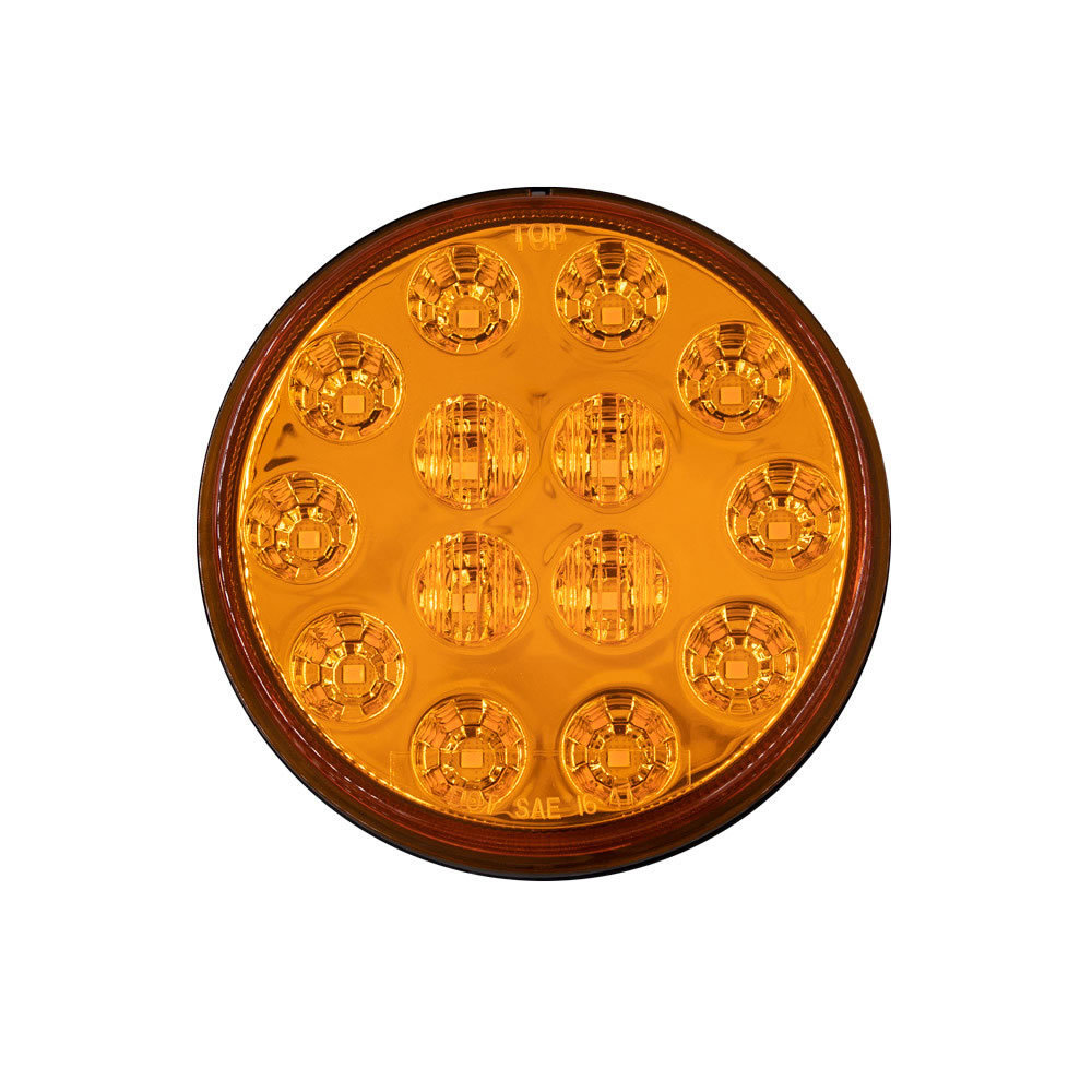Round Amber Lights - 4 Inch, 14 LED