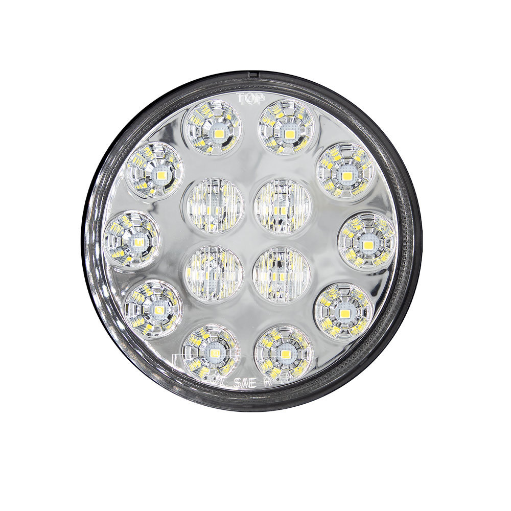 Round White Lights with Grommet - 4 Inch, 14 LED
