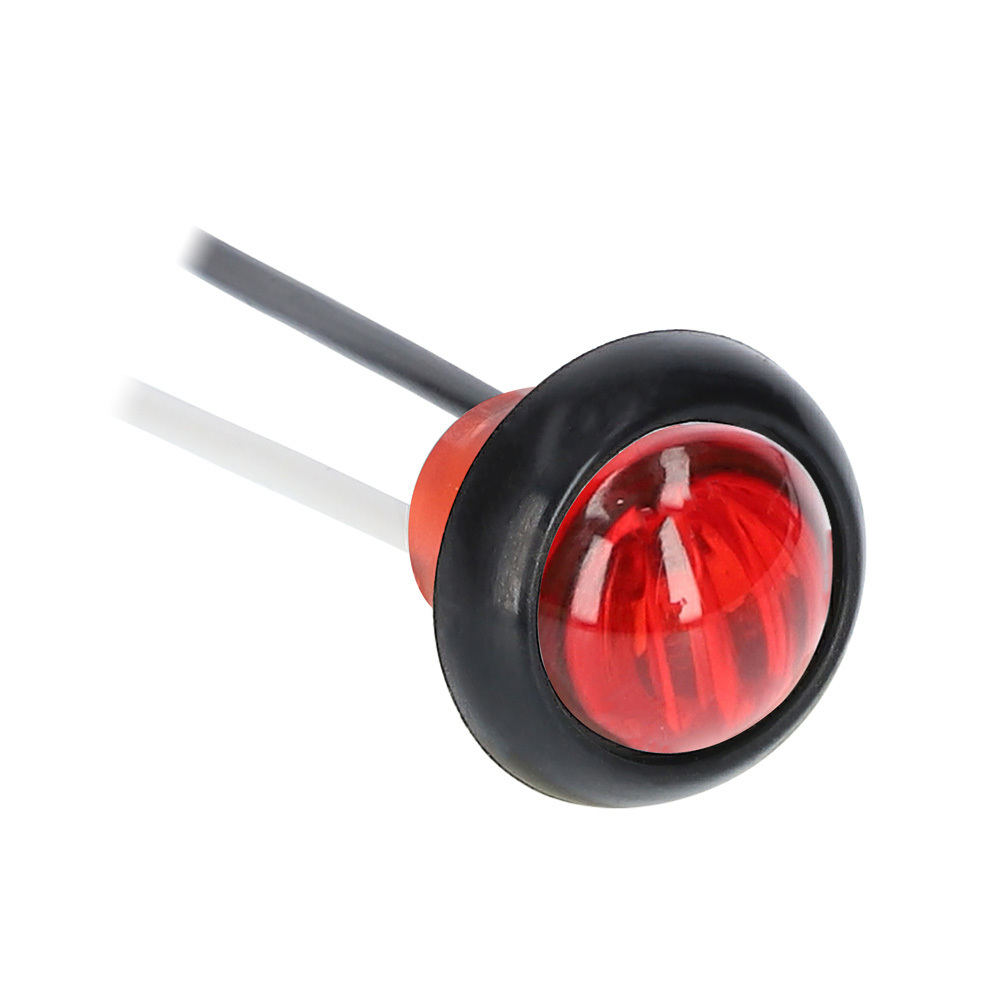 Round Red Marker/Clearance Light - .75 Inch, 3 LED