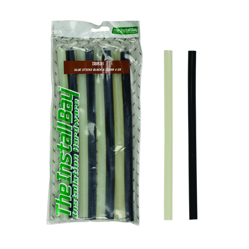 Glue Sticks Black /Clear (x4) ea - 8 piece - Retail Pack