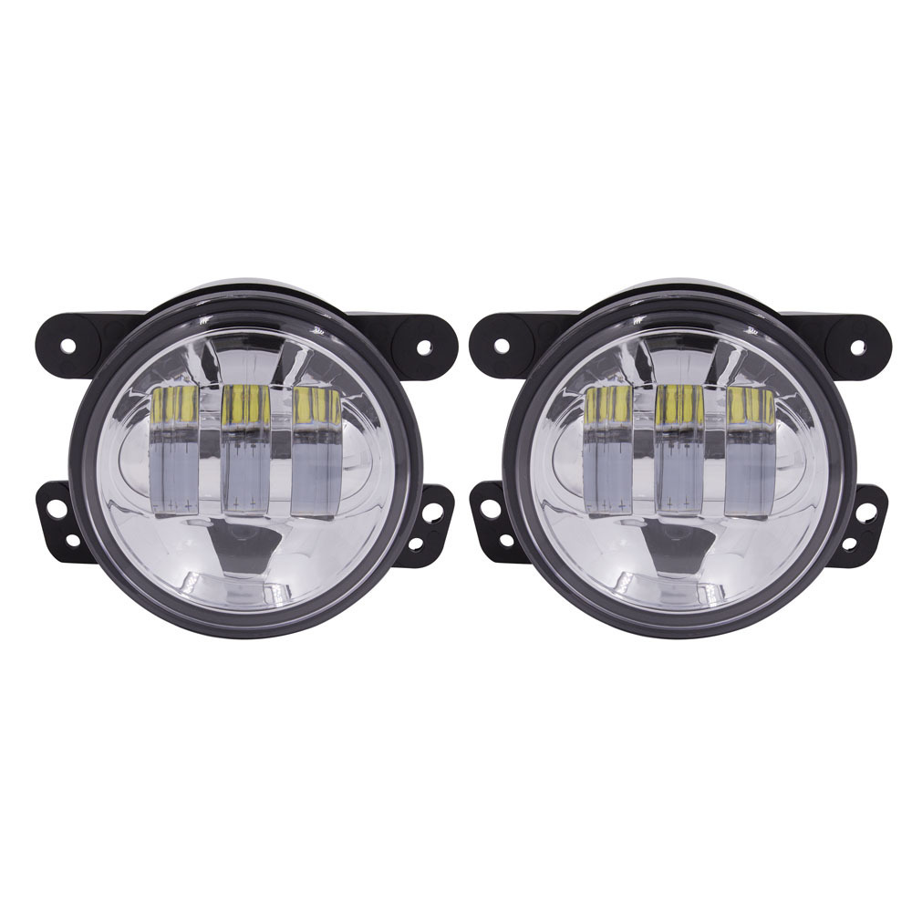 Fog Lights with Siver Face - 4 Inch
