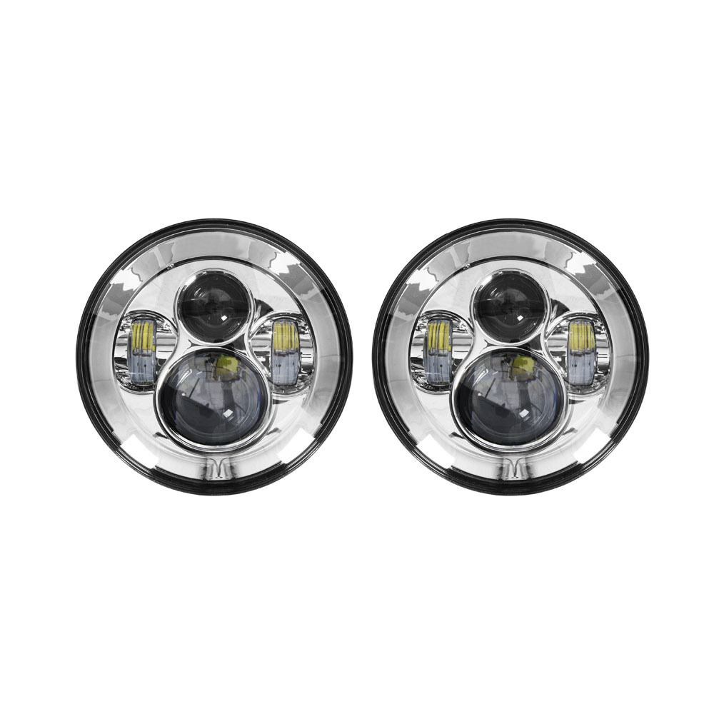 7" LED Light with Silver Face - 7 Inch, 9 LED