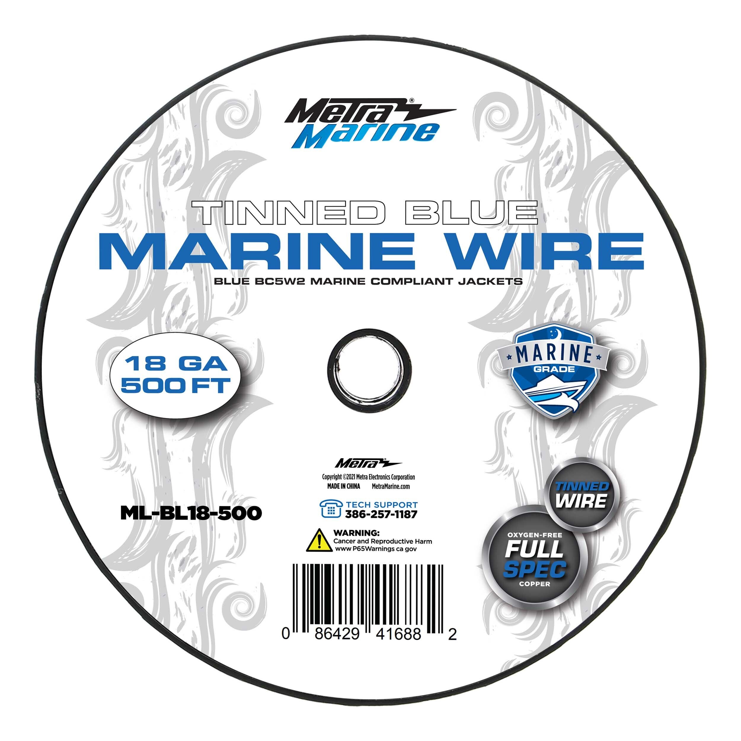 Blue Primary Wire 18 Gauge • Tinned