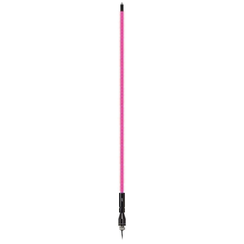 Single Color LED Whip Antenna 4ft - Pink