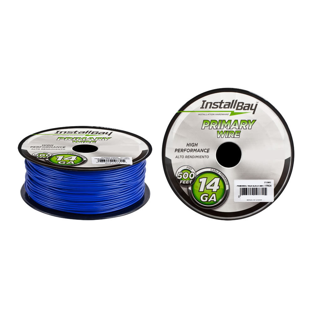 Primary Wire 14 Gauge All Copper Blue Coil - 500 ft