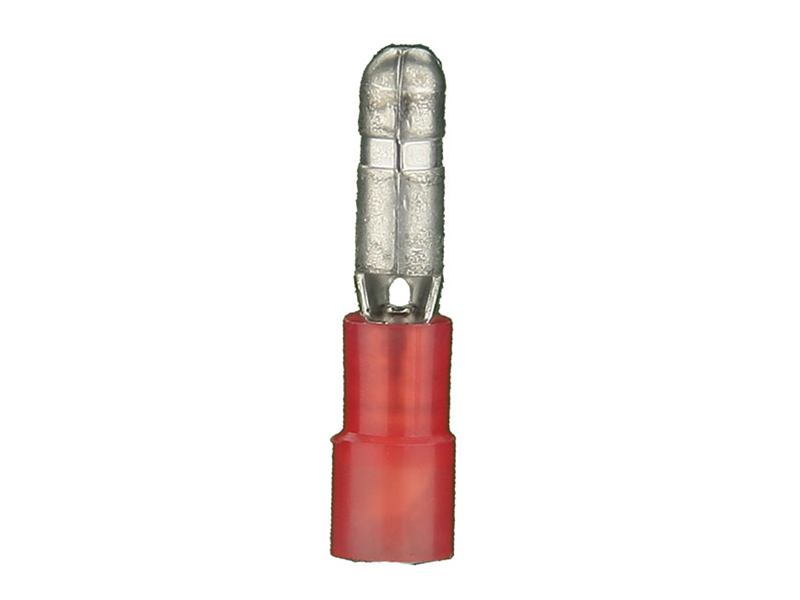 Red Nylon Male Bullet Connector 22-18 Gauge .156