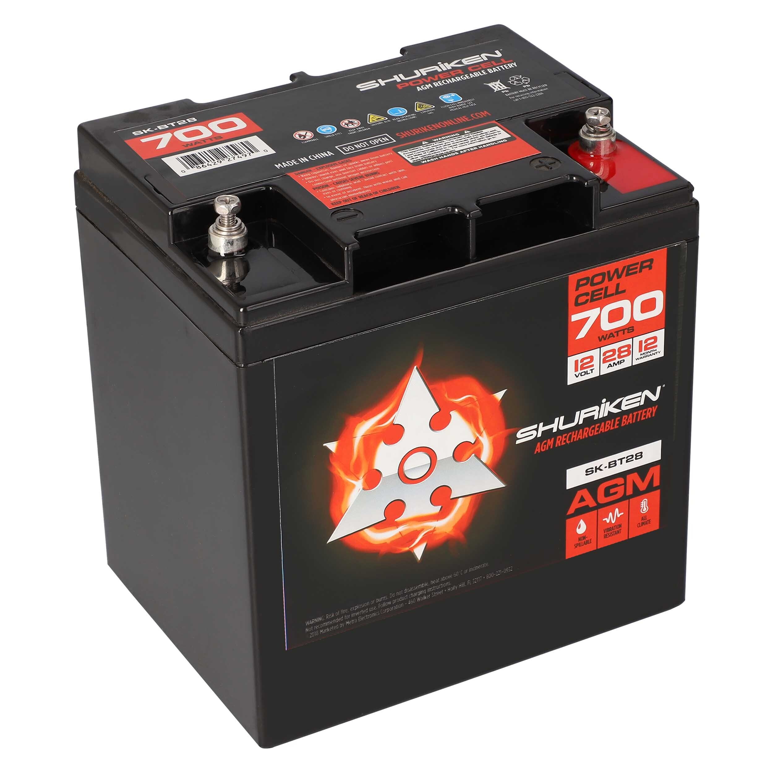 700W 28AMP Hours Compact Size AGM 12V Battery