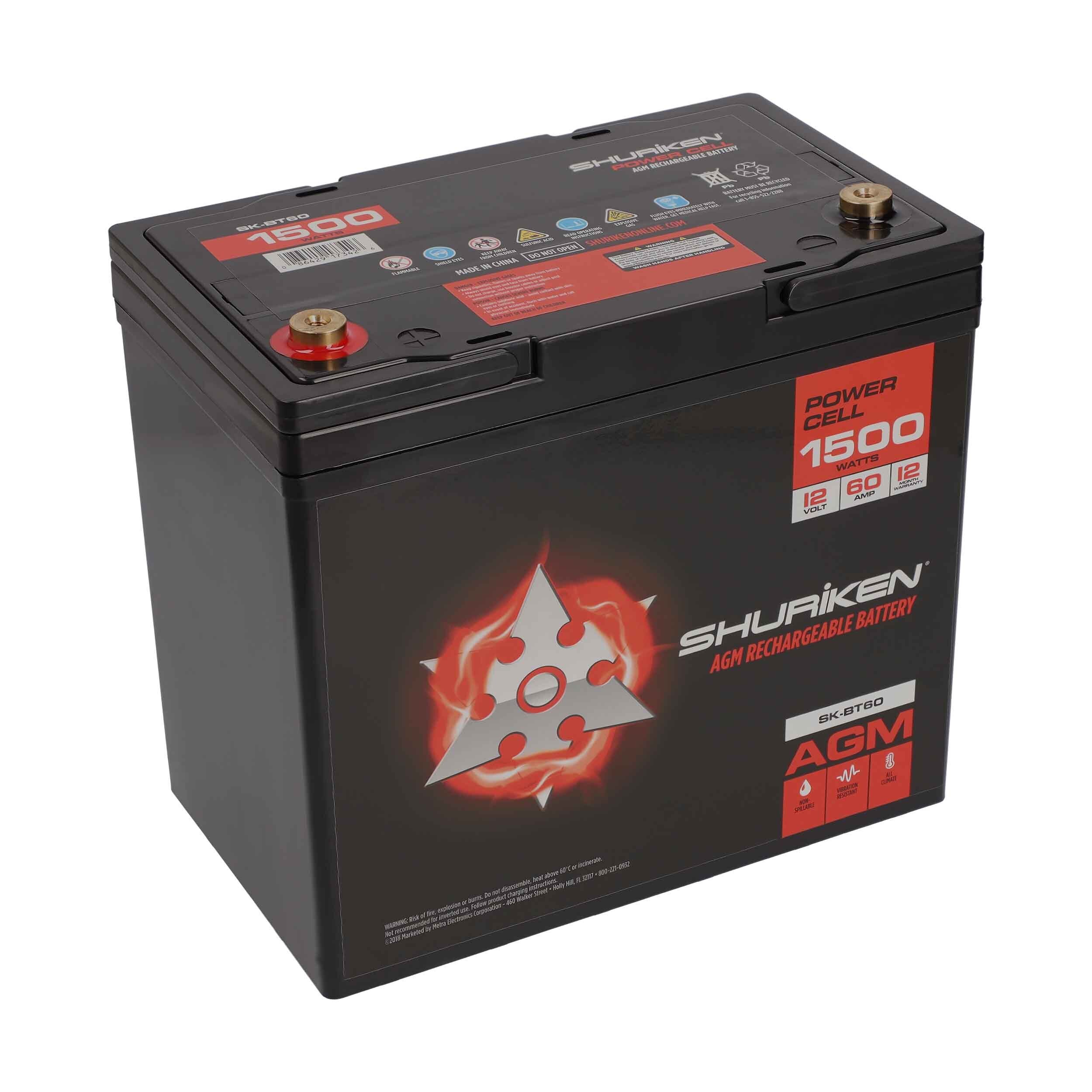 1500W 60AMP Hours Compact Size AGM 12V Battery