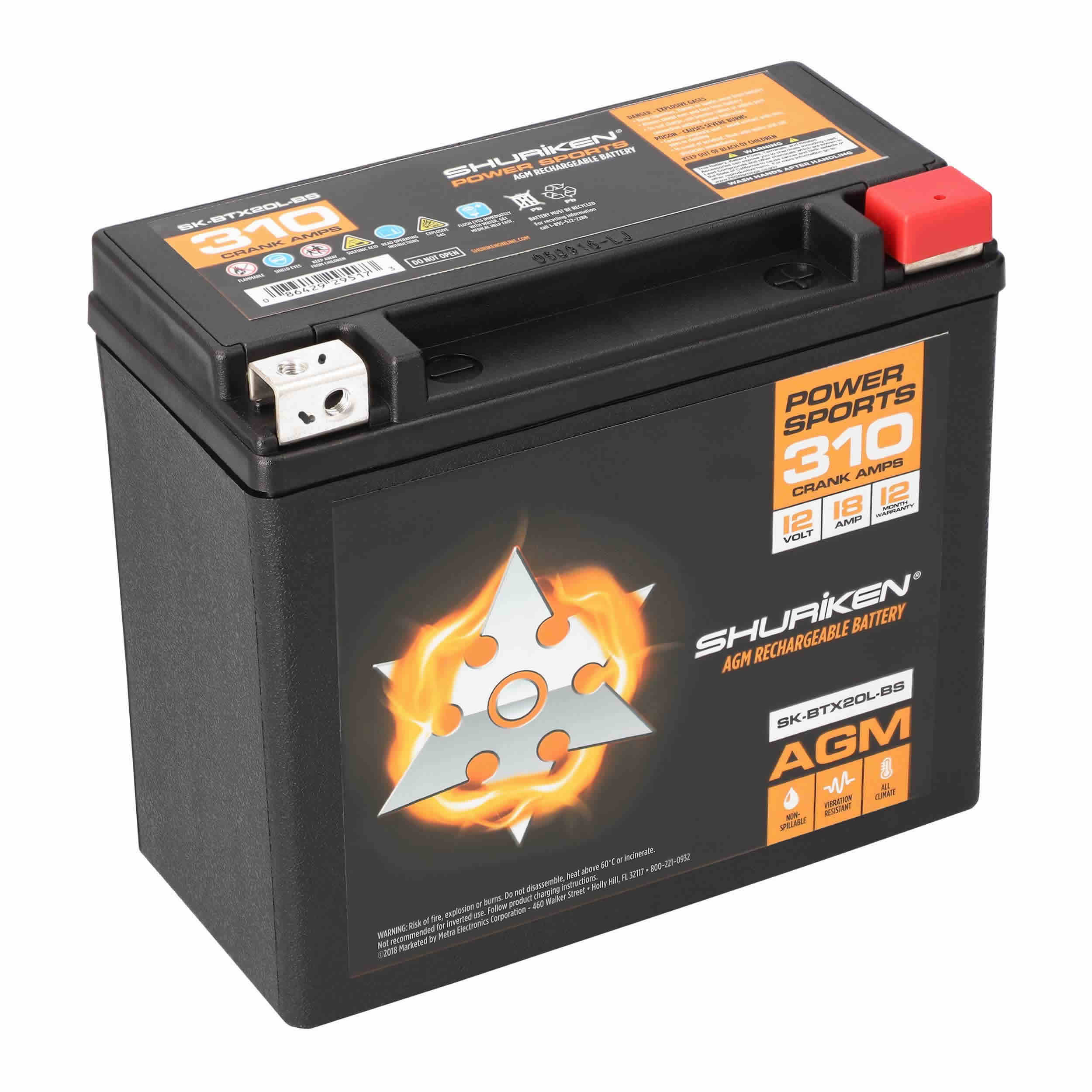 310 Crank AMPS 18AMP Hours AGM Battery