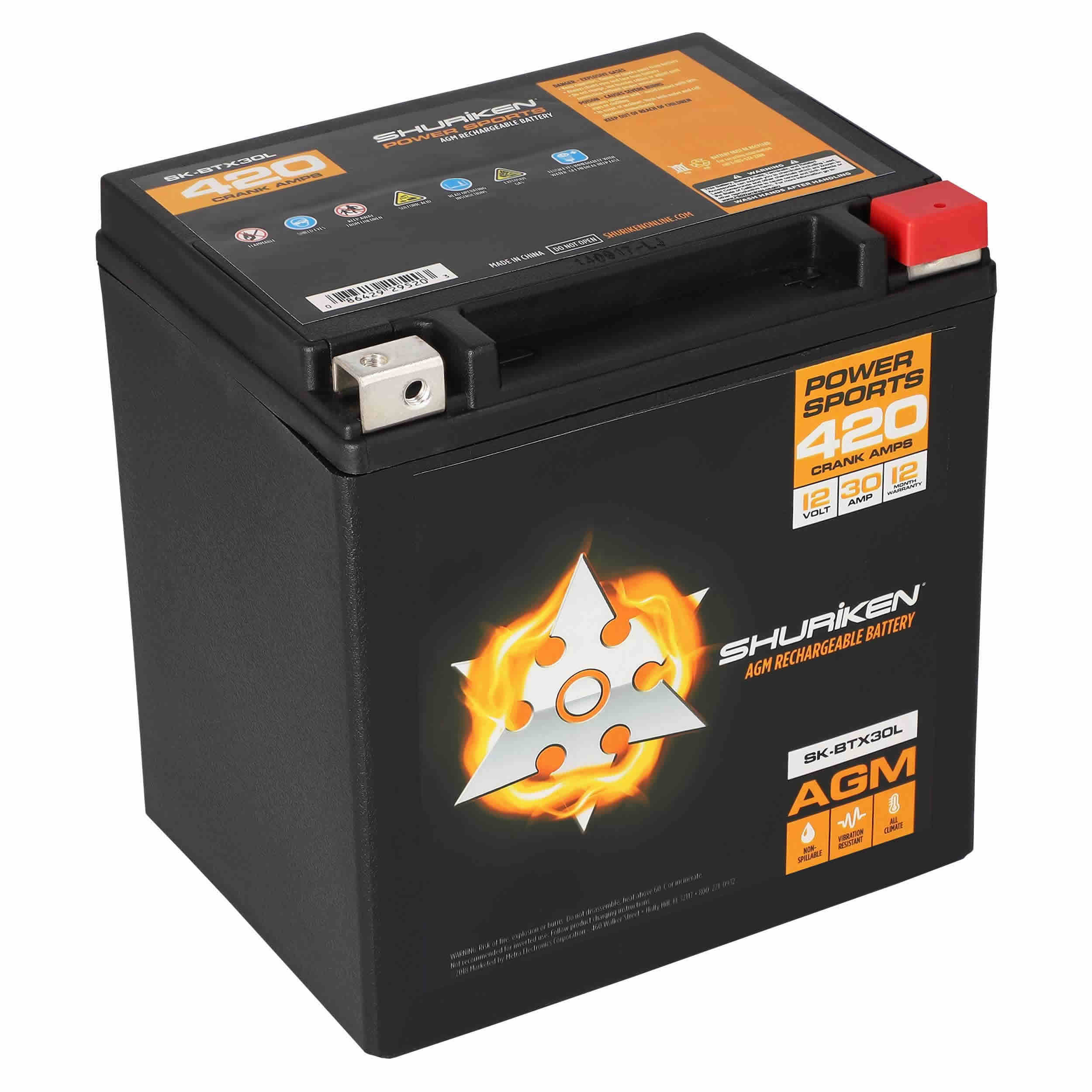 420 Crank AMPS 30AMP Hours AGM Battery