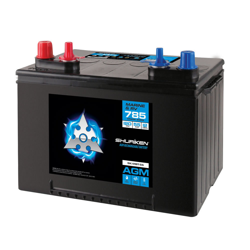 785 Crank AMPS / 55AMP Hours AGM Marine Battery