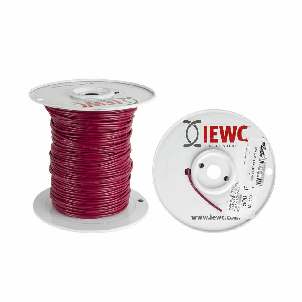 18 GA US GPT ALL COPPER PRIMARY WIRE RED - Coil of 500 FT