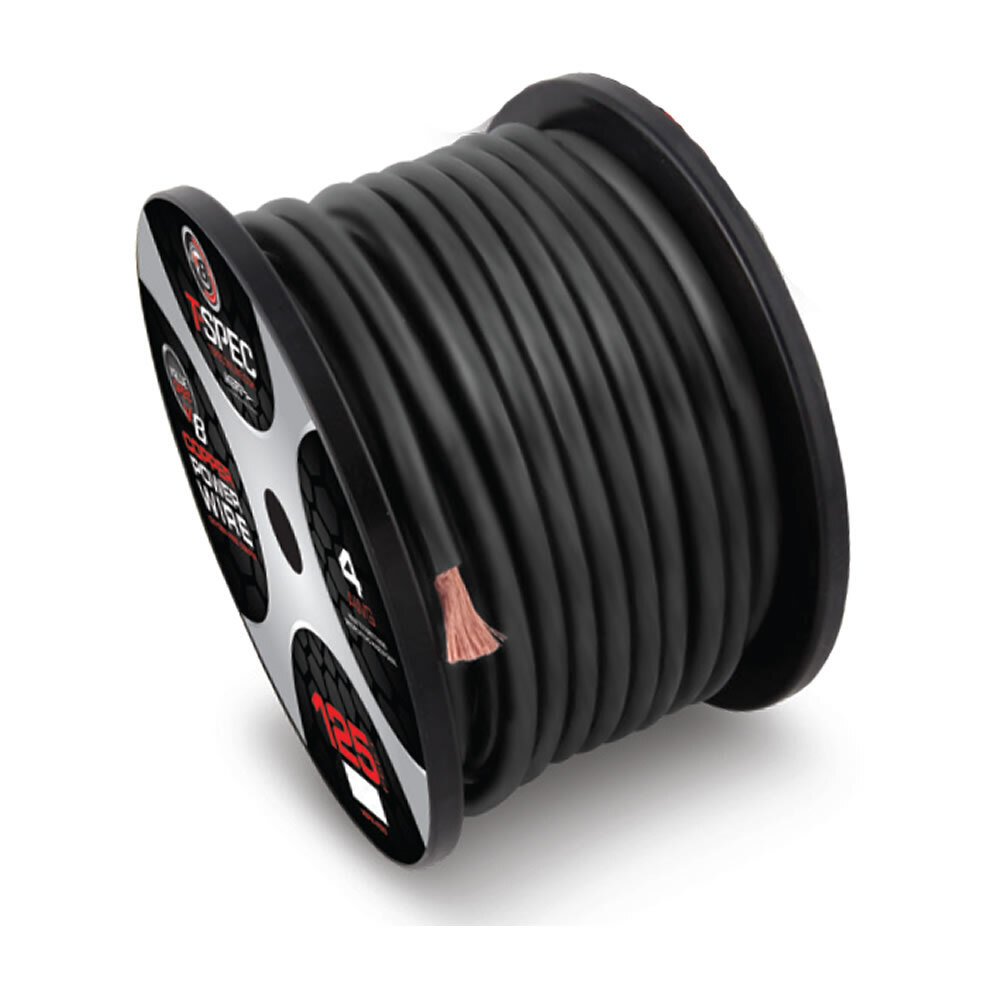 1/0 AWG 50FT MATTE BLACK OFC POWER WIRE - v10 SERIES