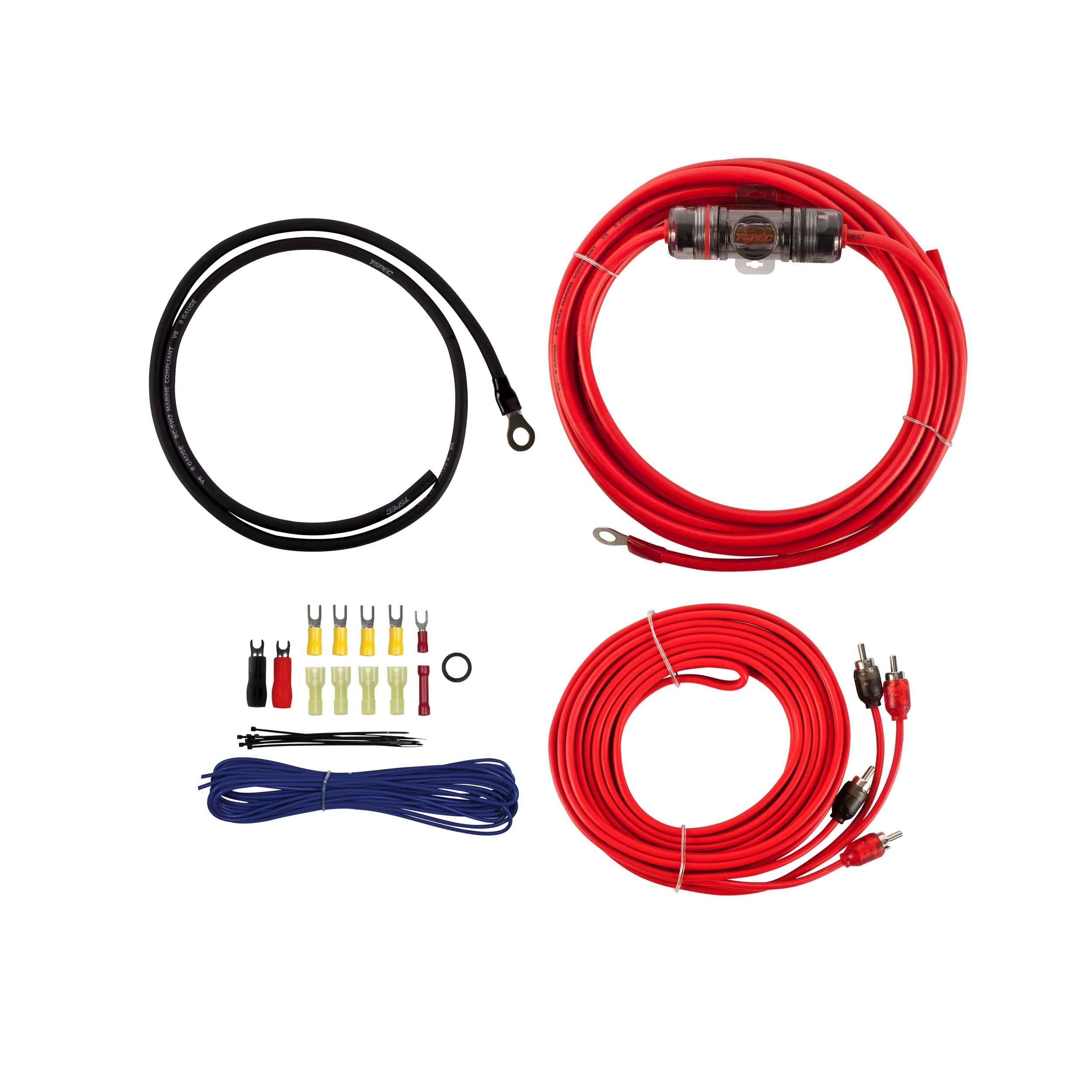 8 AWG 400W AMP KIT WITH RCA - V6 SERIES