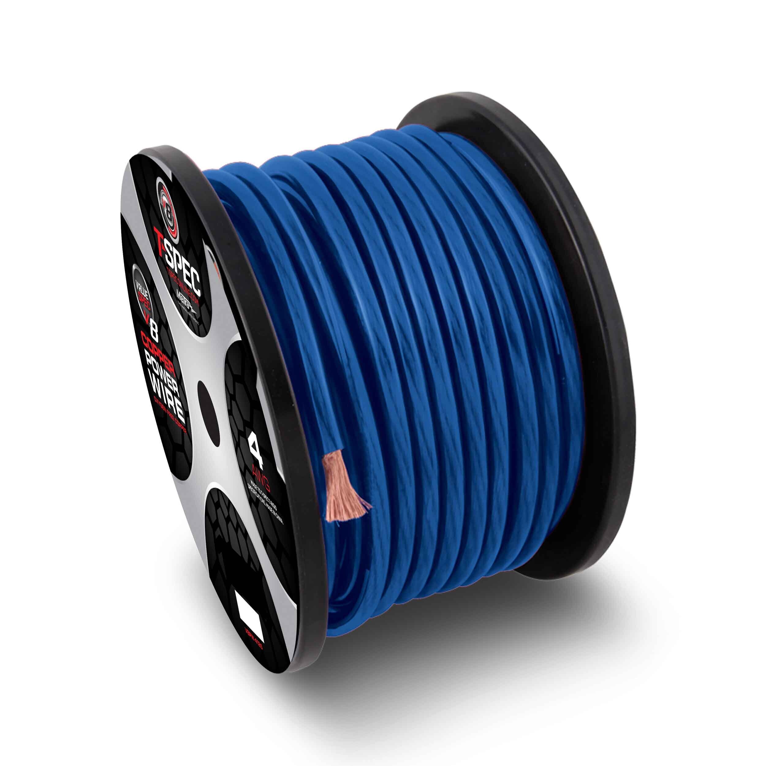 1-0 AWG 50FT BLUE OFC POWER WIRE - v8GT SERIES