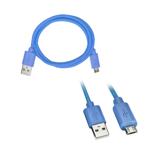 3 Foot Replacement Micro B Cables - Blue