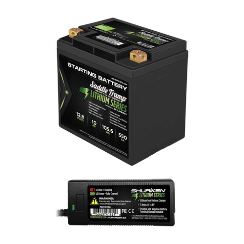 550CA/28 Amp Hour Lithium-Ion Starting Battery with Charger
