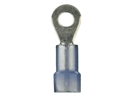 Blue Nylon Ring Terminals 16-14 GA 1/4 inch - Package of 100