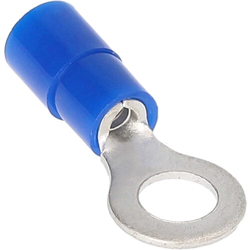 Blue Nylon Ring Terminal 16-14 Gauge #6 - Package of 100