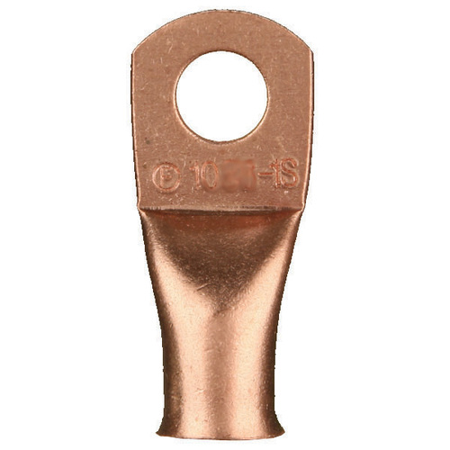 Copper Uninsulated Ring Terminal 1/0 Gauge 1/4 inch