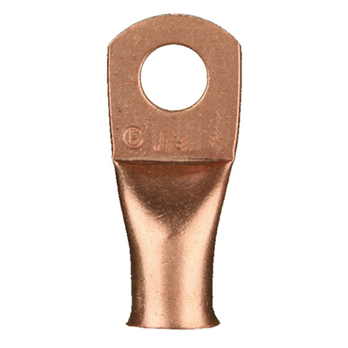 Copper Uninsulated Ring Terminal 4 Gauge 1/4 inch