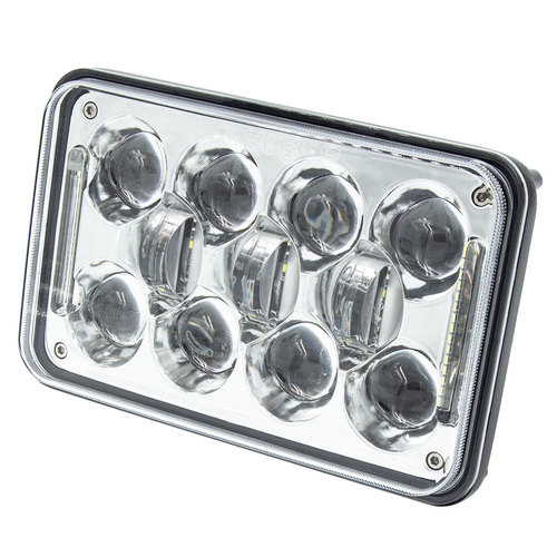 4"X6" LED Light with Silver Front Face - 4x6 Inch, 18 LED
