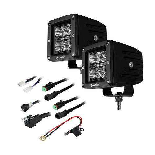Cube Spot Light - 3 Inch, 6 LED, 2-Pack with Harness