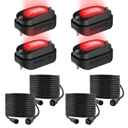 Wide Angle RGB Rock Light - 4 Piece With Connect Controller