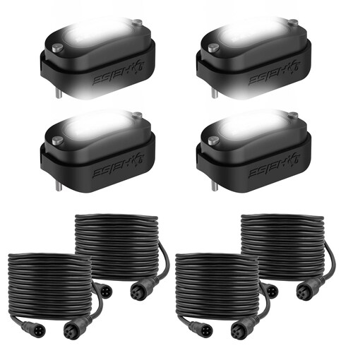 Wide Angle RGBW Rock Light - 4 Piece With Connect Controller