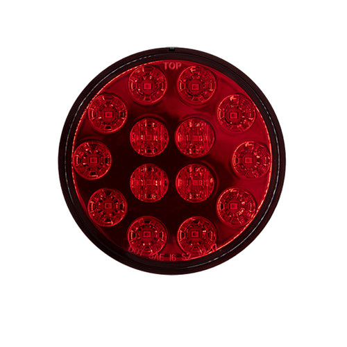 Round Red Lights - 4 Inch, 14 LED
