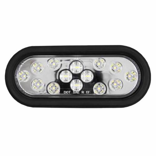 Oval White Light with Grommet - 6 Inch, 14 LED