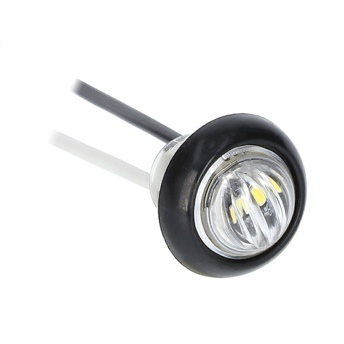 Round White Marker/Clearance Light - .75 Inch, 3 LED