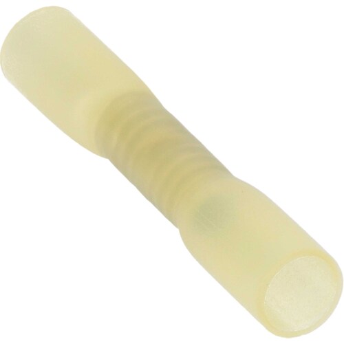 100-Pack Yellow Install Bay HSMYD Heat Shrink Male Quick Disconnect Connector 12/10 Gauge .250 