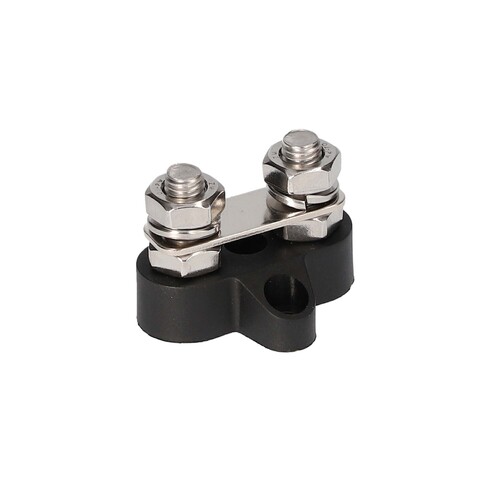 Black M8 Dual Terminal Studs with Link  - 5/16 Inch