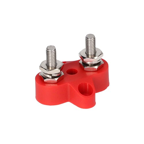 Red M6 Dual Terminal Studs - .25 Inch