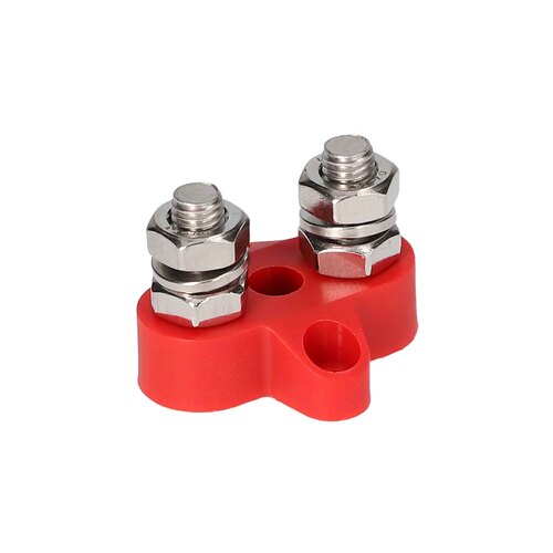 Red M8 Dual Terminal Studs - 5/16 Inch