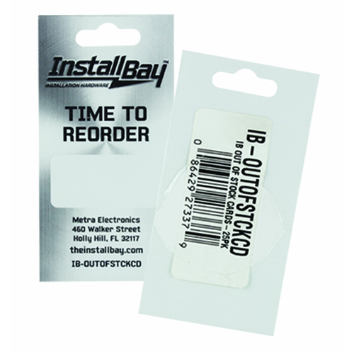 Install Bay Out of stock hanging cards - 25 Pack