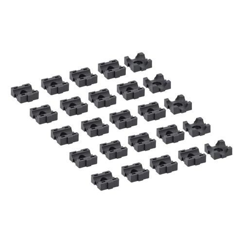 100-Piece 8GA to 4GA Modular Cable Management Clamp Set