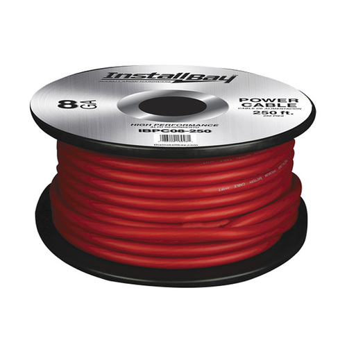 CCA Value Line 8 Gauge Power Cable Red - 250 Foot Coil