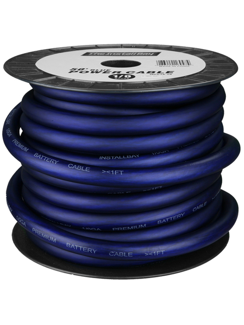 CCA Value Line 1/0 Gauge Power Cable Blue - 50 Foot Coil