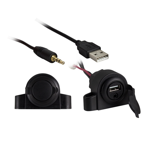 3.5MM AUX Audio Input with USB Charge/Data Ext - Retail Pack