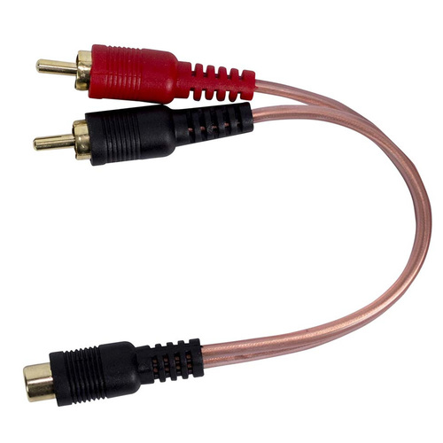 6 inch Y RCA Cable 1F 2M Red/Black