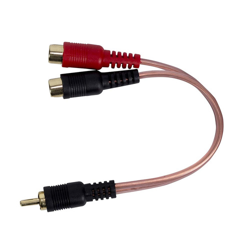 6 inch Y RCA 1M 2F Cable Red/Black