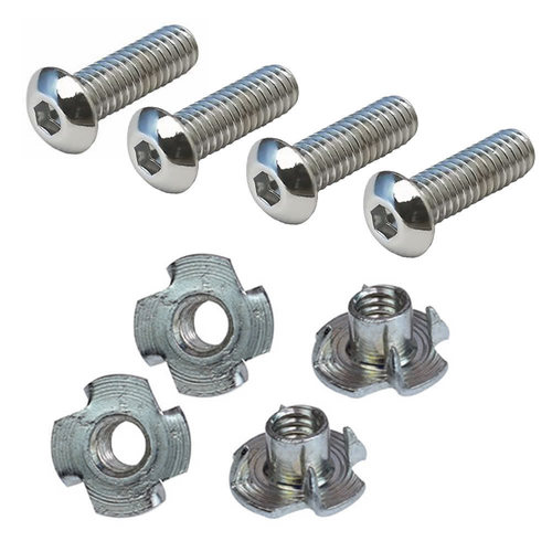 NWG - Tee Nuts w/ SS Bolts - 1 1/2 inch Hex Head - 4 Pcs Each