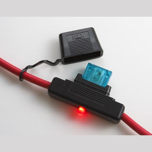 In-line Fuse Holder With Indicating LEDs - Maxi Fuses